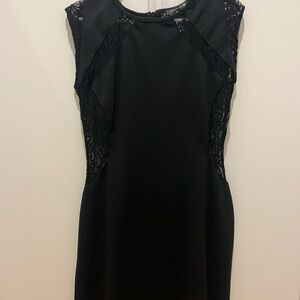 Chic Black Lace Mini Dress used